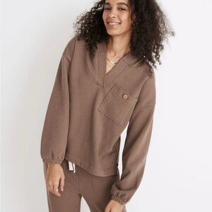 Madewell Henley Hoodie Sweatshirt